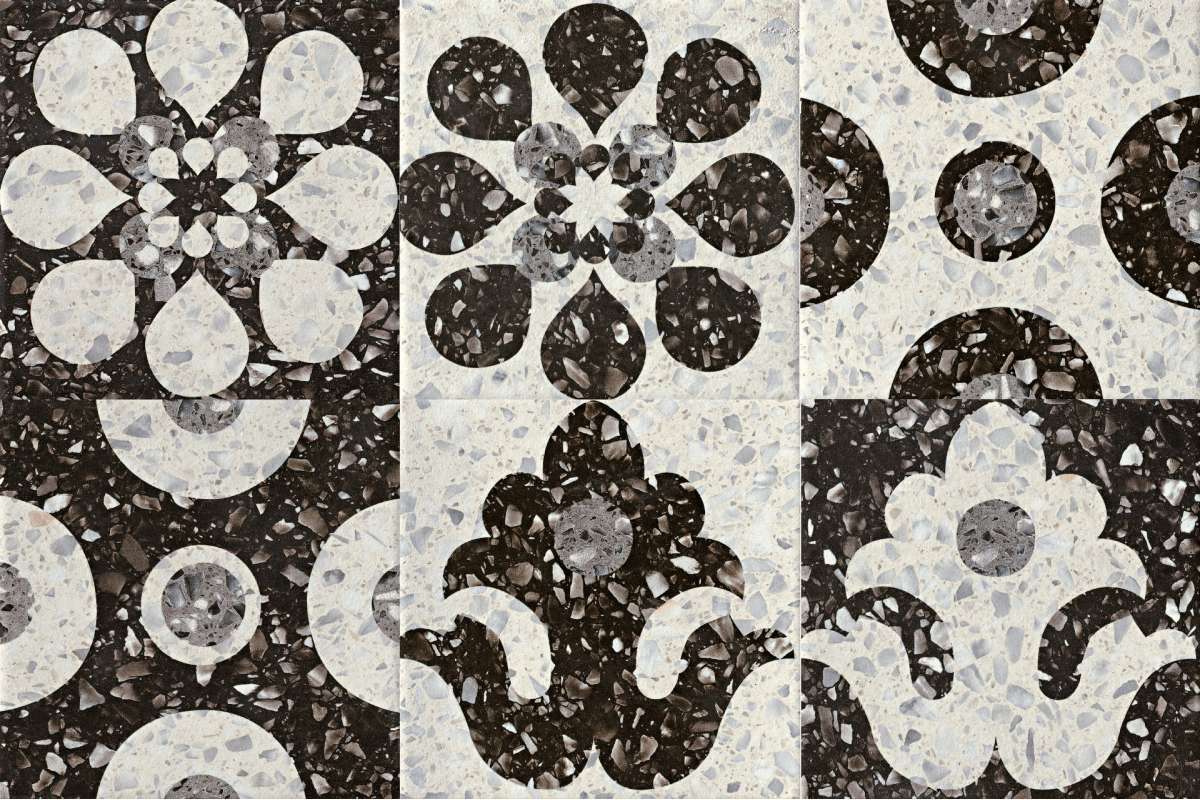 Керамогранит Cir Venezia Ca'Foscari Grigio Mix 1059948, цвет серый, поверхность матовая, квадрат, 200x200