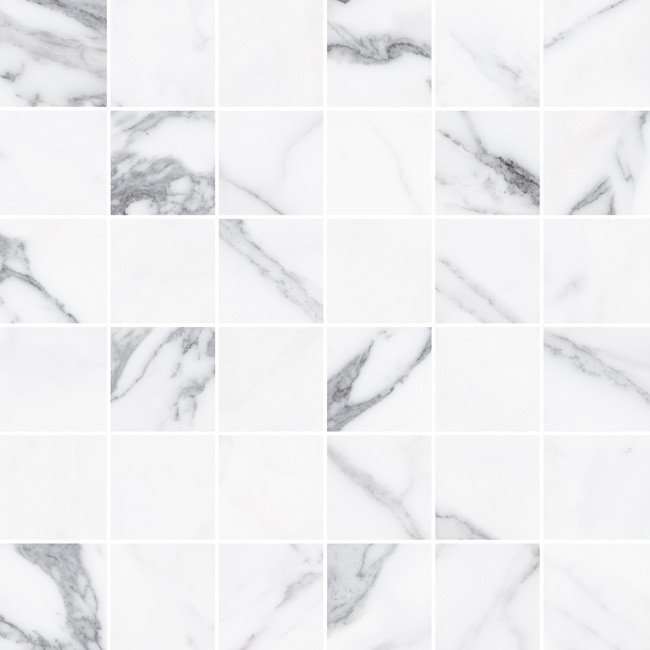 Мозаика Gaya Fores Aura Mosaico Calacatta, цвет белый, поверхность матовая, квадрат, 300x300