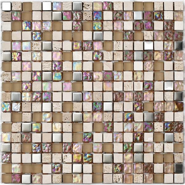 Мозаика Intermatex Lagos Duna, цвет бежевый, поверхность глянцевая, квадрат, 300x300