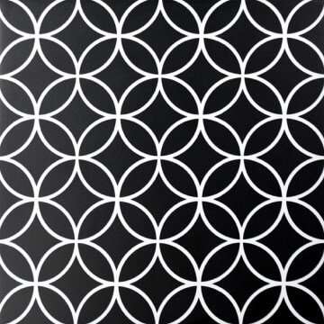 Декоративные элементы Heralgi Patchwork Dec.1 Floor Black, цвет чёрно-белый, поверхность матовая, квадрат, 200x200