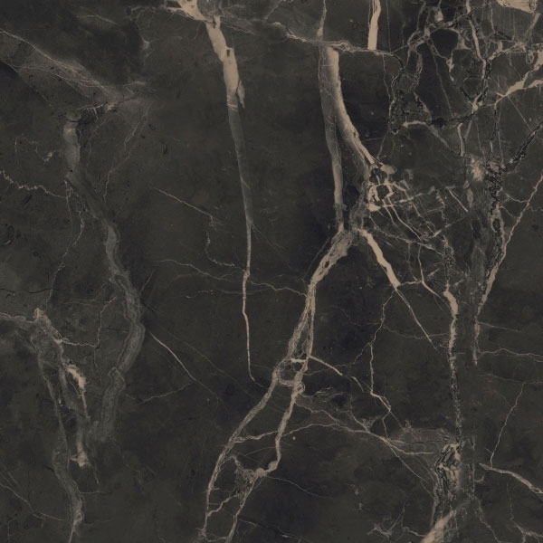 Керамогранит Supergres Purity Of Marble Supreme Dark Lux 60SD, цвет чёрный тёмный, поверхность полированная, квадрат, 600x600