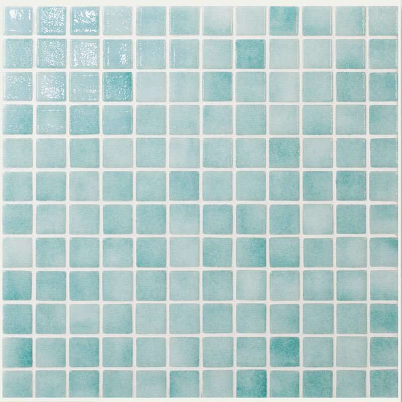 Мозаика Vidrepur Colors № 503 (На Бумаге), цвет бирюзовый, поверхность глянцевая, квадрат, 317x317
