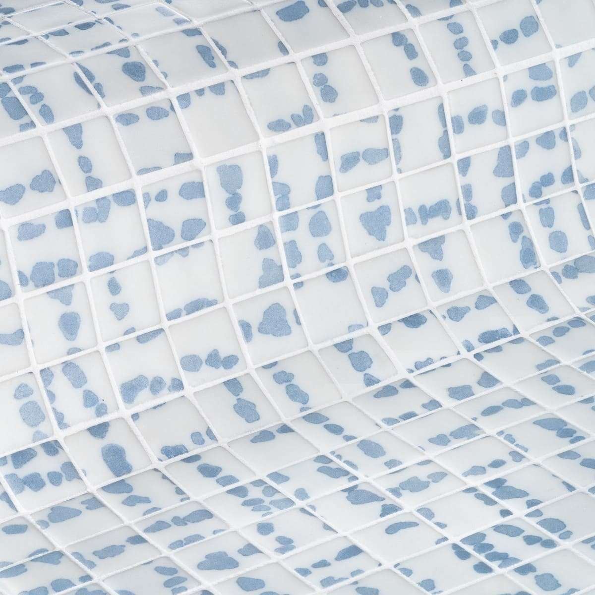 Мозаика Ezarri Aquarelle Rims, цвет белый голубой, поверхность матовая рельефная, прямоугольник, 313x495