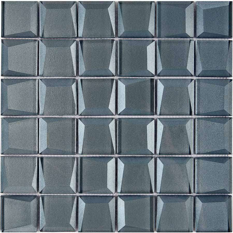 Мозаика Pixel Mosaic PIX739 Стекло (48x48 мм), цвет серый, поверхность глянцевая, квадрат, 300x300