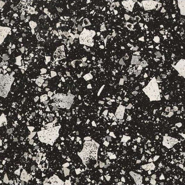 Керамогранит FMG Venice Graphite Strutturato ST66409, цвет чёрно-белый, поверхность структурированная, квадрат, 600x600