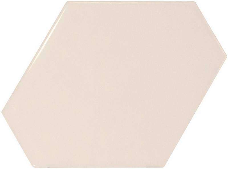 Керамическая плитка Equipe Scale Benzene Cream 23826, цвет слоновая кость, поверхность глянцевая, шестиугольник, 108x124