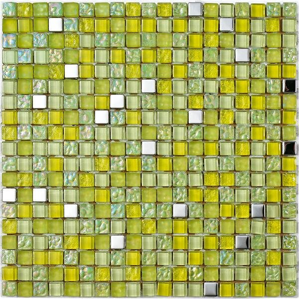 Мозаика Intermatex Lagos Lima, цвет зелёный, поверхность глянцевая, квадрат, 300x300