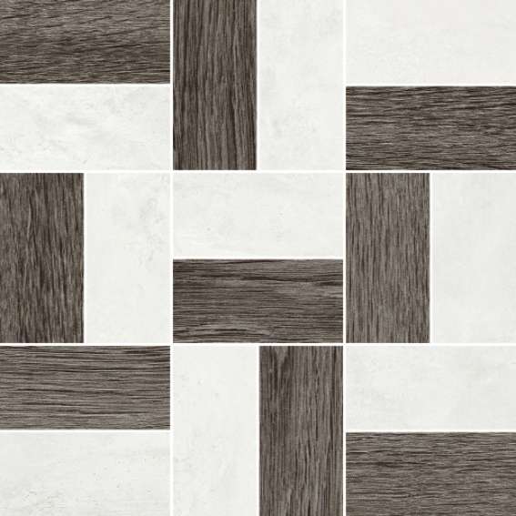 Мозаика Керамин Петрос 1 Мозайка, цвет чёрно-белый, поверхность матовая, квадрат, 300x300