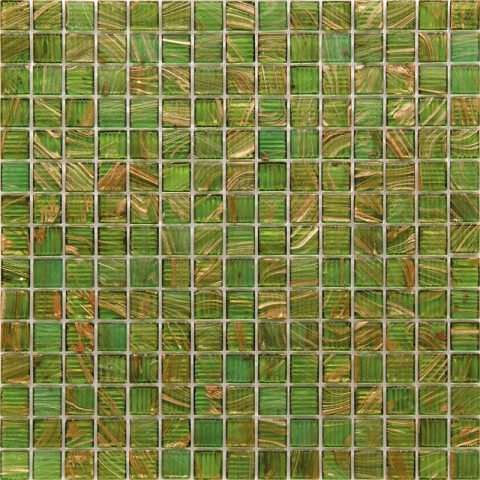 Мозаика Alma Mosaic Stella STE324, цвет зелёный, поверхность глянцевая, квадрат, 327x327