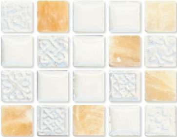 Мозаика Irida Ellada Acropolis 15, цвет белый, поверхность глянцевая, квадрат, 300x300