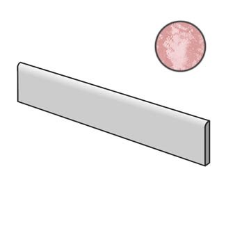 Бордюры Equipe Bullnose Artisan Rose Mallow 24476, цвет розовый, поверхность глянцевая, прямоугольник, 65x200