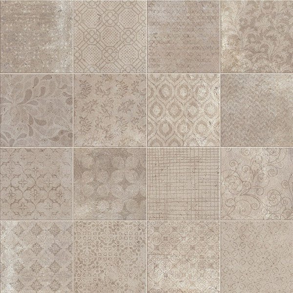 Керамогранит Serenissima Riabita il Cotto Fabric Minimal 10464822, цвет серый, поверхность матовая, квадрат, 400x400