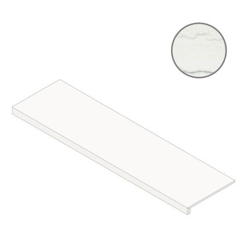 Ступени Italon Charme Advance Platinum White Scalino 120 Front 620070001994, цвет белый, поверхность сатинированная, прямоугольник, 330x1200