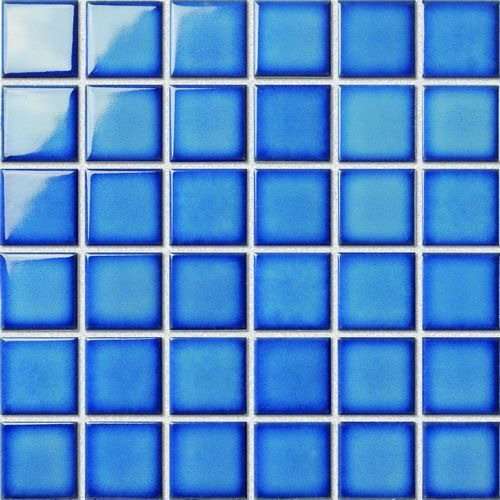 Мозаика NS Mosaic PW4848-07, цвет синий, поверхность глянцевая, квадрат, 306x306