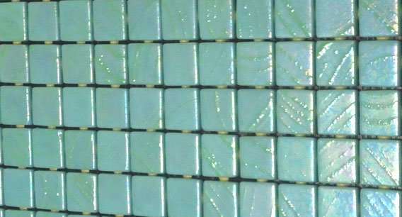 Мозаика Ezarri Vulcano Irazu, цвет бирюзовый, поверхность глянцевая, прямоугольник, 313x495