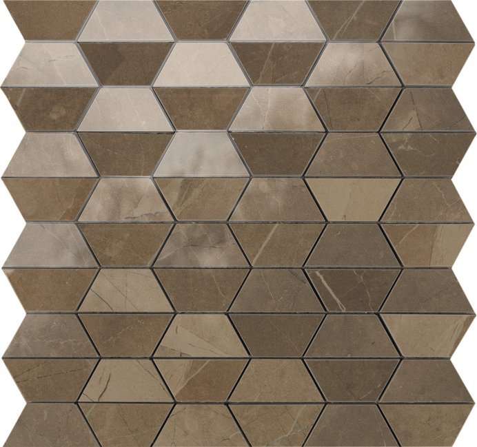 Мозаика Marazzi Italy Evolutionmarble Mosaico Bronzo Amani Lux MK0D, цвет коричневый, поверхность полированная, квадрат, 290x290