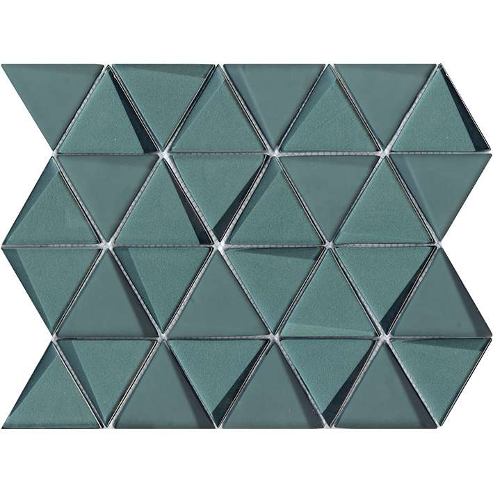 Мозаика L'Antic Colonial Effect Triangle Emerald L244009721, цвет бирюзовый, поверхность матовая, прямоугольник, 260x310