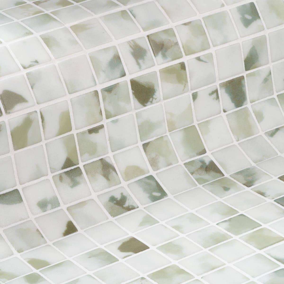 Мозаика Ezarri Aquarelle Blots, цвет белый серый, поверхность матовая рельефная, прямоугольник, 313x495