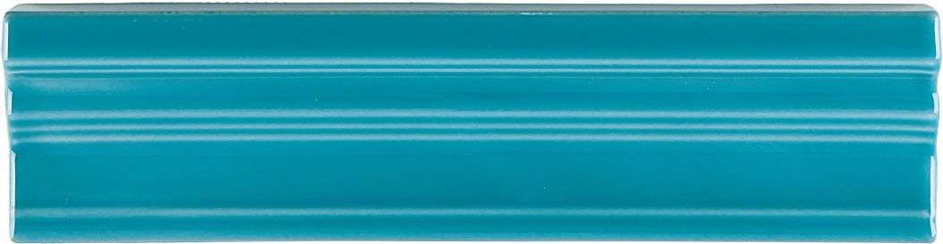 Бордюры Adex ADRI5055 Cornisa Altea Blue, цвет бирюзовый, поверхность глянцевая, прямоугольник, 50x200