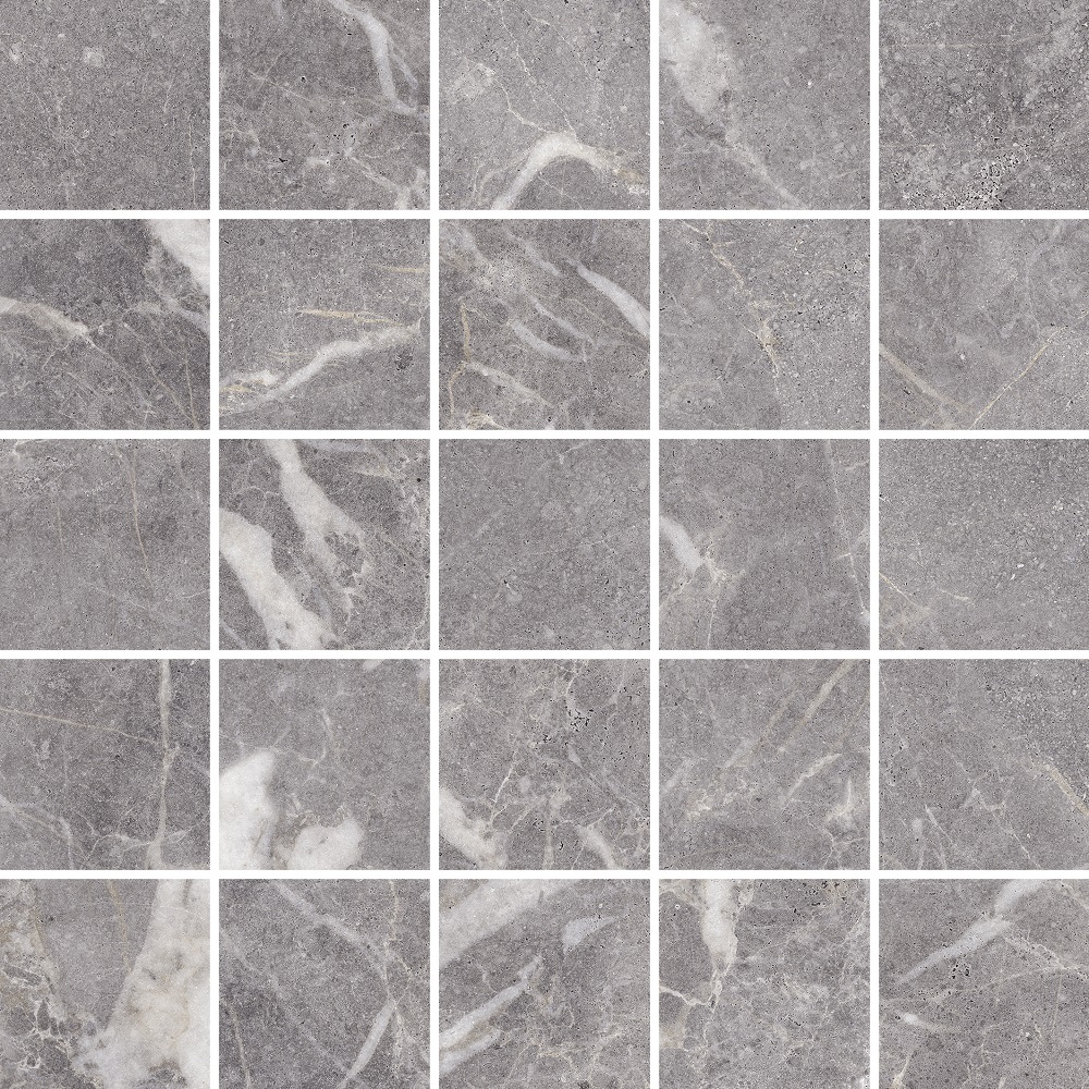 Мозаика Kerranova Marble trend K-1006/MR/m14, цвет серый, поверхность матовая, квадрат, 307x307