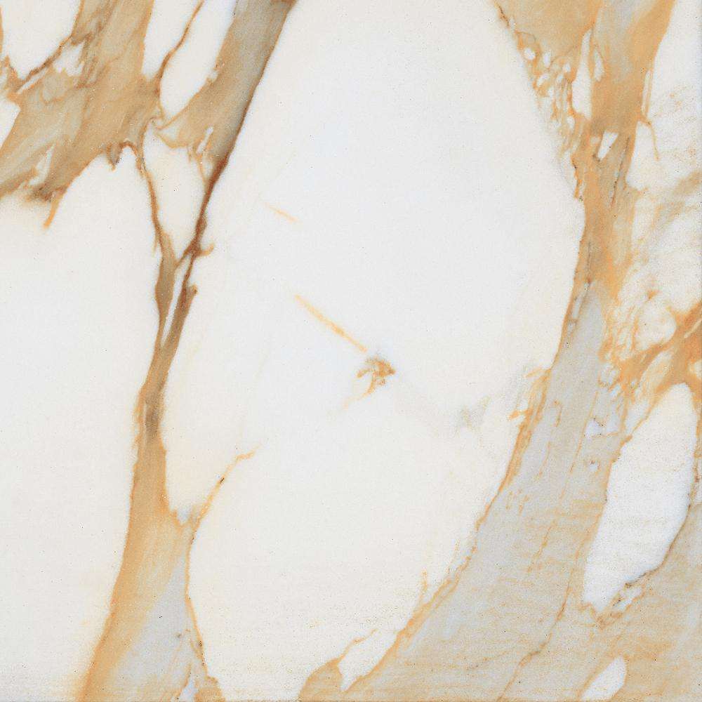 Керамогранит Laparet Royal Statuario Polir, цвет белый оранжевый, поверхность полированная, квадрат, 600x600