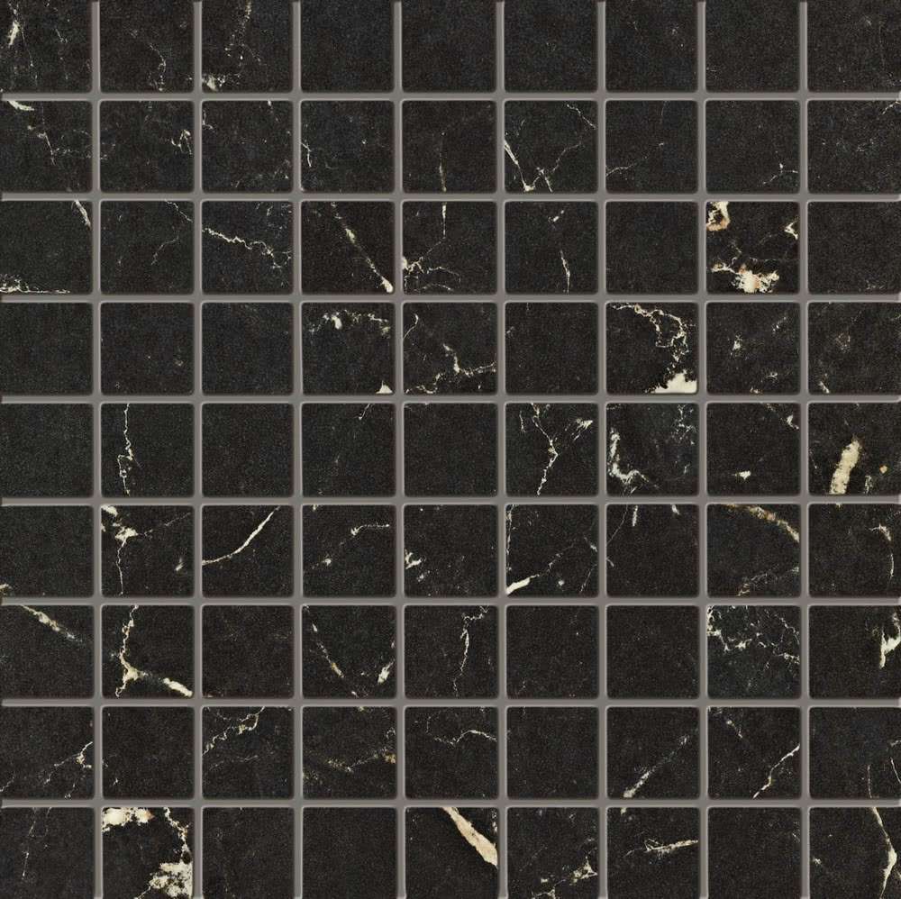 Мозаика Piemme Marmi-Reali Nero Reale Mosaico 39720, цвет чёрный, поверхность полированная, квадрат, 300x300