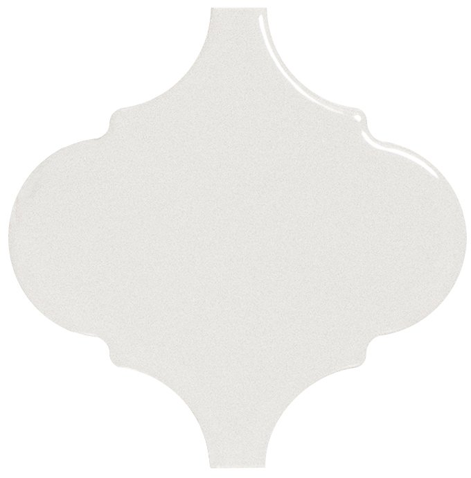 Керамическая плитка Equipe Scale Alhambra White 21932, цвет белый, поверхность глянцевая, арабеска, 120x120