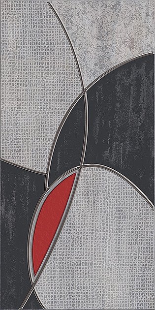 Декоративные элементы Azori Pandora Grey Charm Decor, цвет серый, поверхность матовая, прямоугольник, 315x630