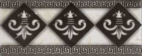 Бордюры Infinity Cenefa Latina, цвет чёрно-белый, поверхность глянцевая, прямоугольник, 120x300