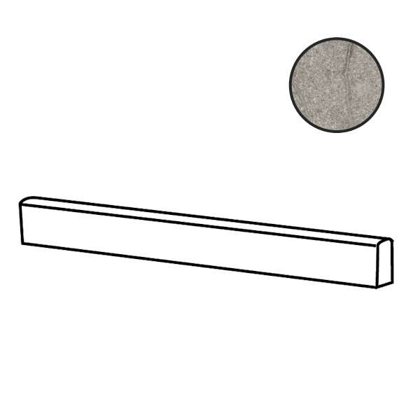 Бордюры Flaviker Memories Batt Grey Soapstone Ant PF60012648, цвет серый, поверхность 3d (объёмная), прямоугольник, 55x1200