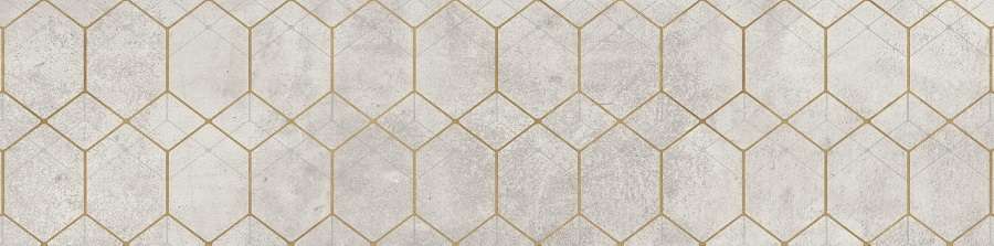 Декоративные элементы Cerrad Softcement Decor White Geo Poler, цвет серый золотой, поверхность полированная, прямоугольник, 297x1197