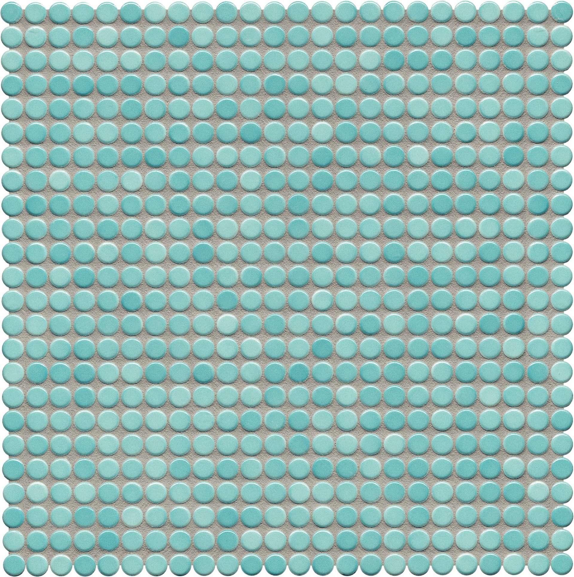 Мозаика Jasba Loop Aquablau 40008H-44, цвет голубой, поверхность глянцевая, круг и овал, 316x316