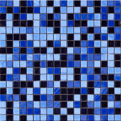 Мозаика Art & Natura Mix Luigi, цвет синий, поверхность глянцевая, квадрат, 295x295