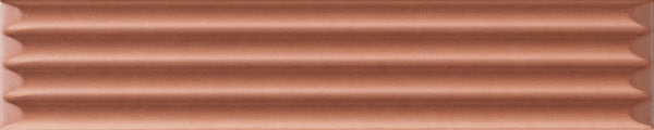 Керамическая плитка Ava UP Cannettato Avana Glossy 192135, цвет терракотовый, поверхность глянцевая 3d (объёмная), под кирпич, 50x250