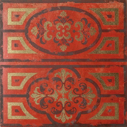 Декоративные элементы Arkadia Ornamenti Rosso Mod. Oro C, цвет бордовый, поверхность матовая, квадрат, 300x300