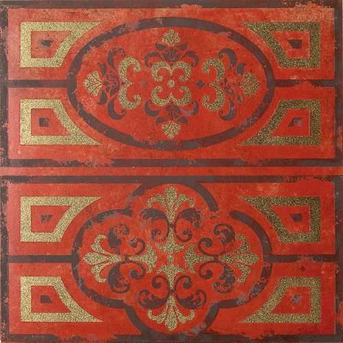 Декоративные элементы Arkadia Ornamenti Rosso Mod. Oro C, цвет бордовый, поверхность матовая, квадрат, 300x300