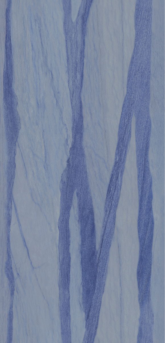Широкоформатный керамогранит Urbatek Macauba Blue Polished B (6mm) 100275150, цвет синий, поверхность полированная, прямоугольник, 1500x3000