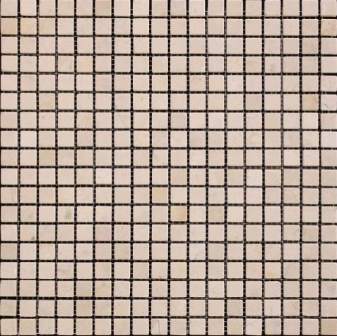 Мозаика Natural Mosaic Adriatica Crema Marfil Extra (1,5X1,5) 7M030-15T, цвет бежевый, поверхность матовая, квадрат, 305x305
