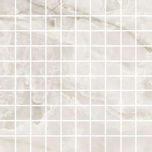 Мозаика Casa Dolce Casa Onyx&More White Onyx Satin Mosaico (3X3) 767662, цвет белый, поверхность сатинированная, квадрат, 300x300