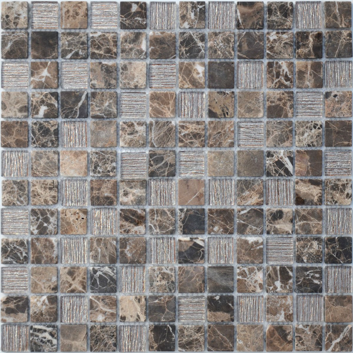 Мозаика Caramelle Mosaic Silk Way Cream Velour (Стекло), цвет коричневый, поверхность глянцевая, квадрат, 298x298