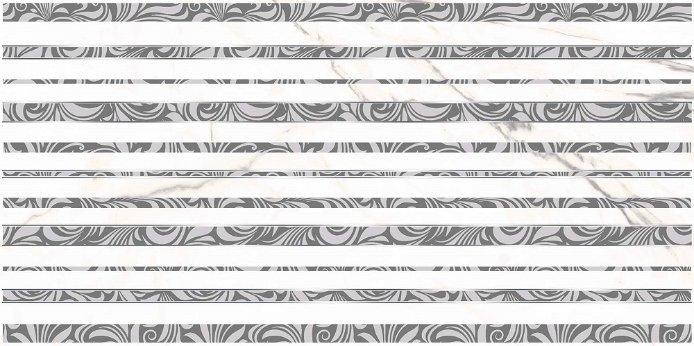 Декоративные элементы Axima Мартиника Декор D, цвет серый, поверхность глянцевая, прямоугольник, 300x600