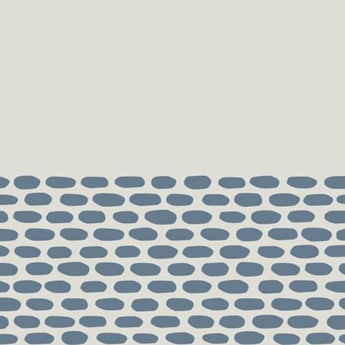 Керамогранит Mutina Tape Cobble Half Blue Reta23, цвет белый синий, поверхность матовая рельефная, квадрат, 205x205