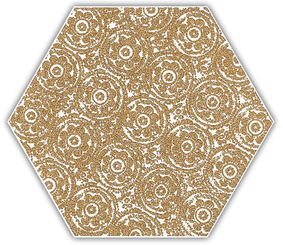 Декоративные элементы Paradyz Shiny Lines Gold Heksagon Inserto F, цвет жёлтый, поверхность матовая, прямоугольник, 171x198