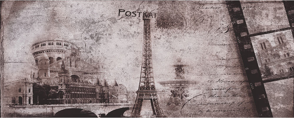 Декоративные элементы Ceramika Konskie Treviso Postcard Grey 3, цвет серый, поверхность матовая, прямоугольник, 200x500