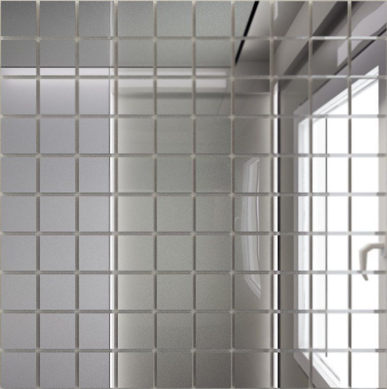 Мозаика ДСТ Мозаика зеркальная Серебро С25 25х25, цвет серый, поверхность глянцевая, квадрат, 300x300