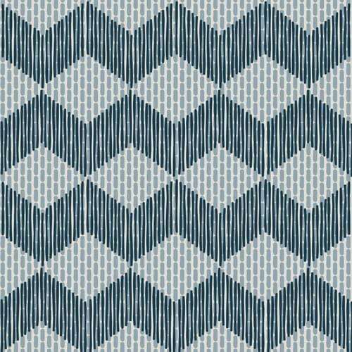 Керамогранит Mutina Tape Zigzag Blue Reta28, цвет синий, поверхность матовая рельефная, квадрат, 205x205