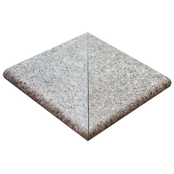 Ступени Natucer Granite Angulo Peldano Ext. 2 pz R-12 Grosseto, цвет серый, поверхность матовая, прямоугольник с капиносом, 330x460