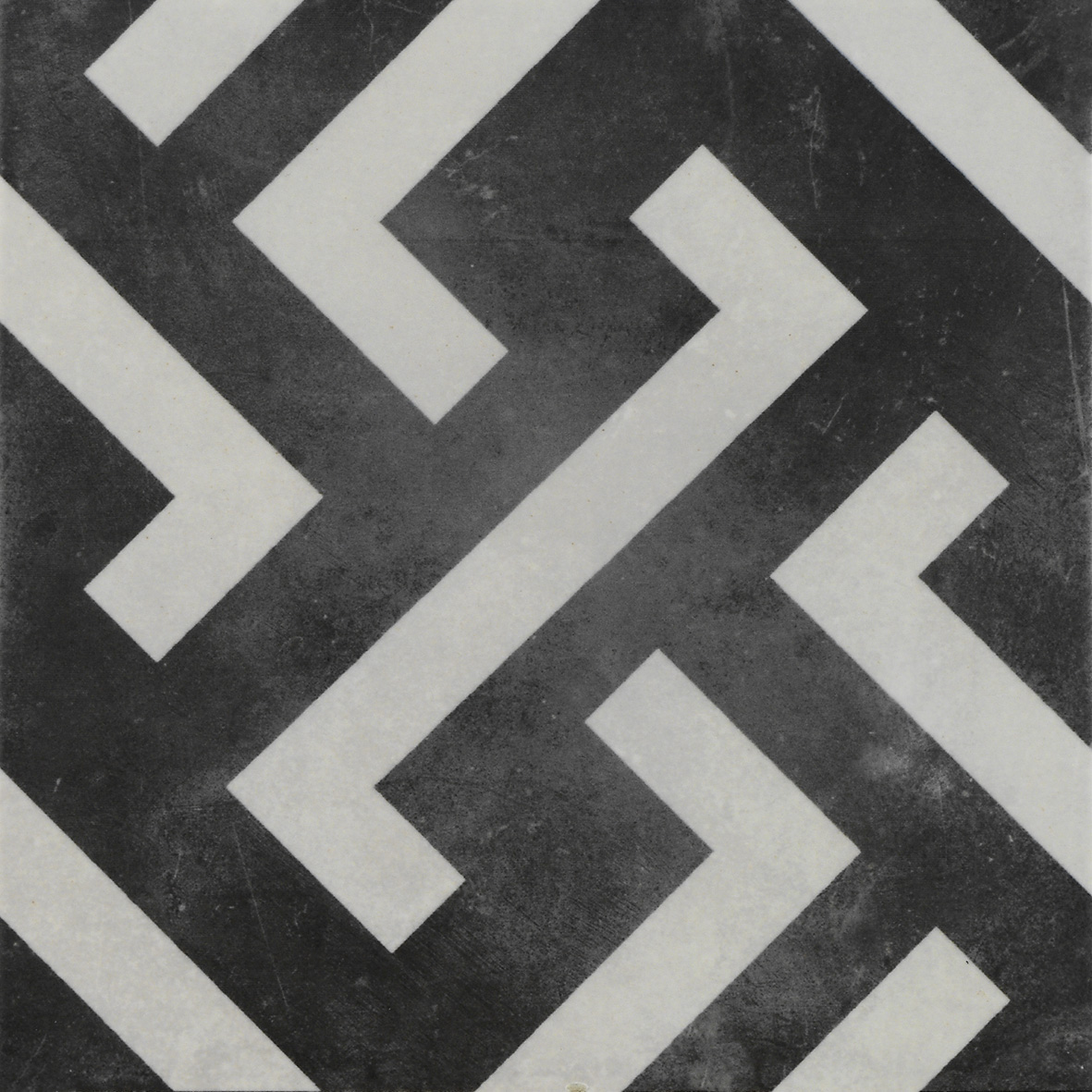 Керамогранит Pamesa Art Signac, цвет чёрно-белый, поверхность матовая, квадрат, 223x223