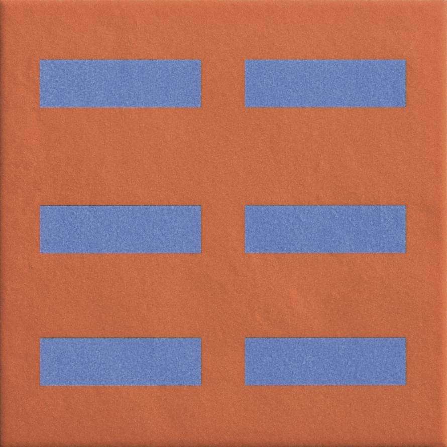 Декоративные элементы Mutina Margherita Sign Ndm38, цвет синий терракотовый, поверхность матовая, квадрат, 205x205