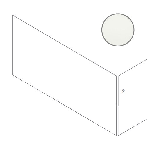 Спецэлементы Italon Charme Advance Cremo Delicato Spigolo 600090000866, цвет белый, поверхность матовая, прямоугольник, 10x200